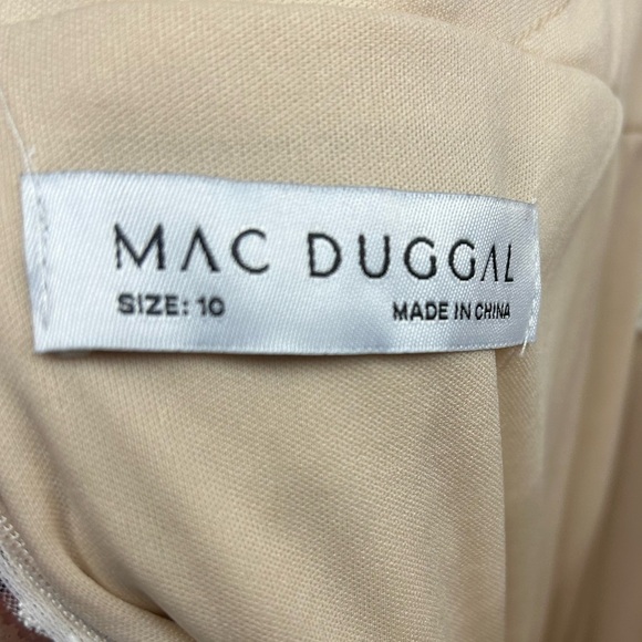 Mac Duggal 11300 NWOT Beaded Strappy One Shoulder Petal Mermaid Gown - Picture 8 of 10